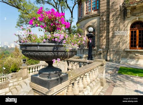 Beautiful gardens at Chapultepec Castle in Mexico City Stock Photo - Alamy