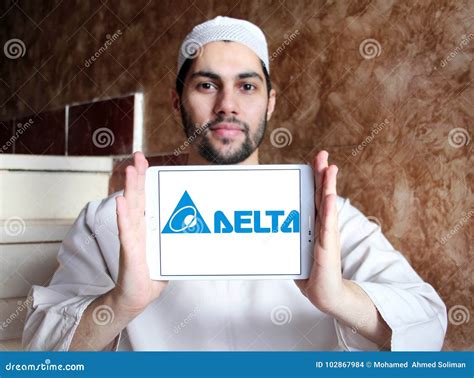 Delta Electronics Company Logo Editorial Stock Image - Image of motto, industry: 102867984