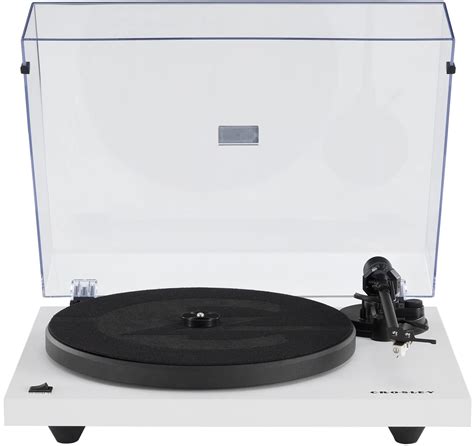 Crosley C6B-WH Belt-Drive Bluetooth Turntable Record Player with Adjustable Tone Arm, White ...