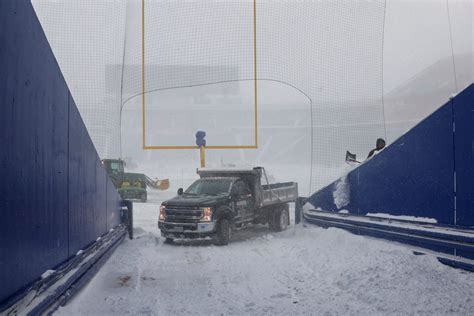 Photos: Snow cleared at Highmark Stadium as Bills host Steelers in NFL ...