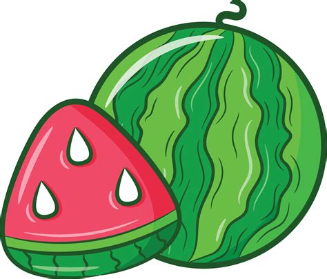 watermelon cute drawing for school flashcard 13272630 Vector Art at ...