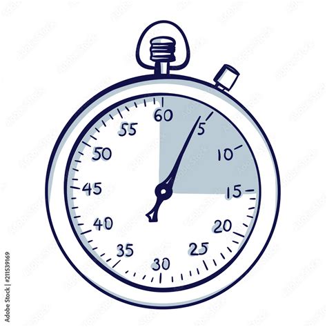 Stopwatch / stop watch timer. Hand drawn doodle cartoon vector illustration. Stock Vector ...