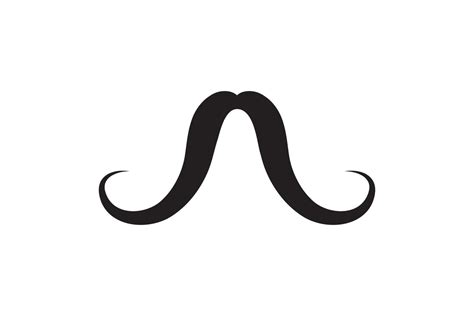 Moustache vector icon. Black retro style mustache. Shave barber vintage ...