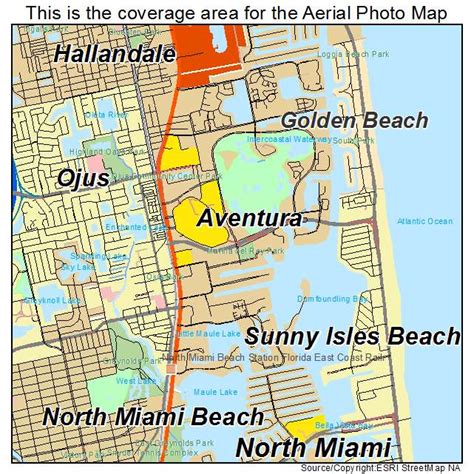 Aerial Photography Map of Aventura, FL Florida