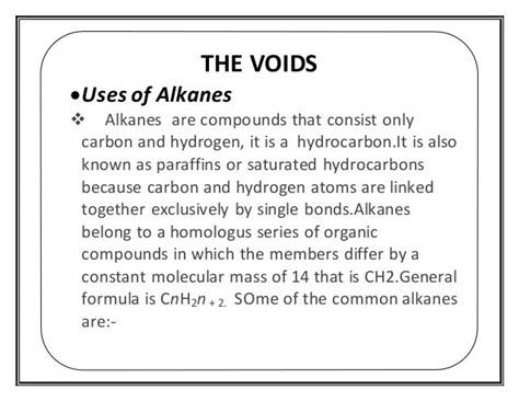 Uses of Alkanes