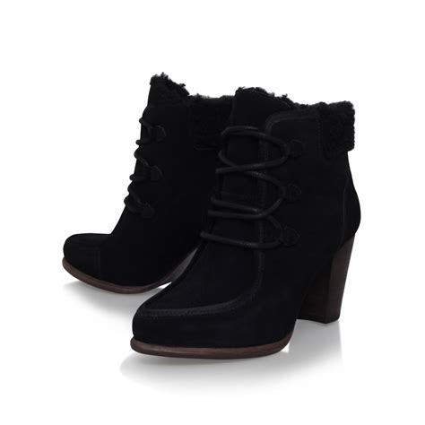 Ugg Analise Lace Up Ankle Boots in Black | Lyst