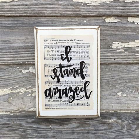 I stand amazed in the Presence - Hymn Board | Wood signs bible verse ...