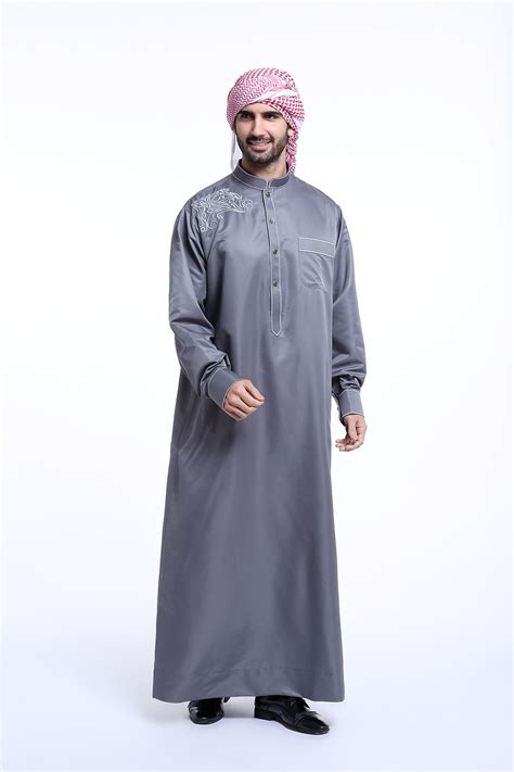 Shanel Men Saudi Thobe Islamic Muslim Clothing Arab Male People Dress Thobe Arabic Abayas Dress ...