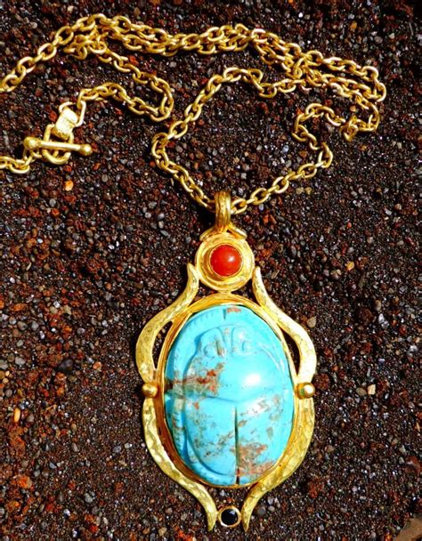 Egyptian Scarab Necklace | Fortymile Gold Workshop