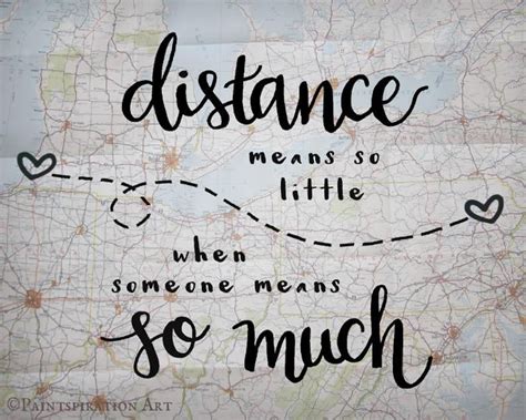 Long Distance Relationship Gift Distance Means so Little Love Quote Gift Long Distance Family ...
