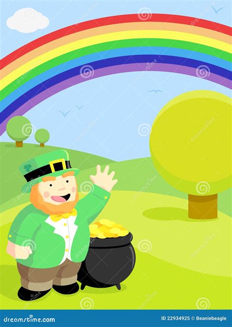 Leprechaun & Rainbow stock vector. Image of friendly - 22934925