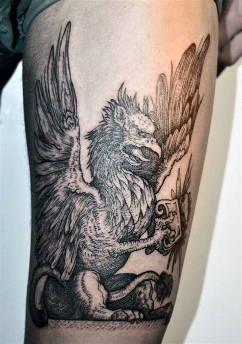 70 Griffin Tattoo Designs For Men - Mythological Creature Ideas