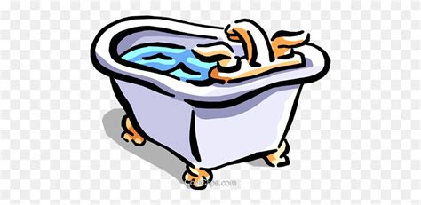 Bath Tub Royalty Free Vector Clip Art Illustration - Bathtub Clipart ...