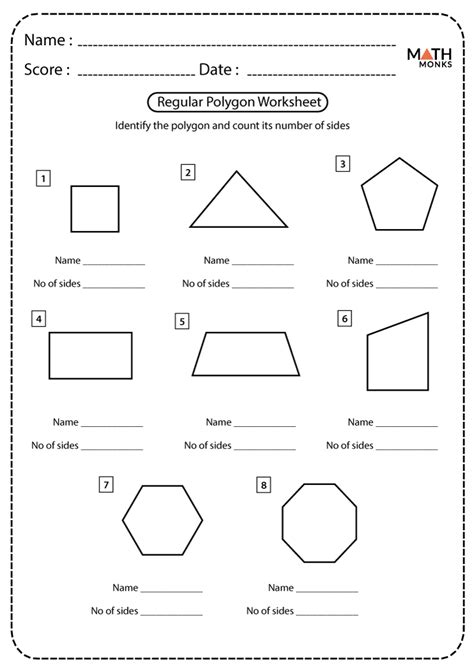 Polygons Worksheets - Math Monks