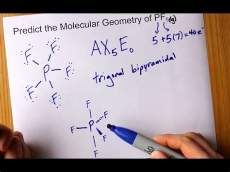 Molecular Geometry of PF5 (phosphorus pentafluoride) - YouTube