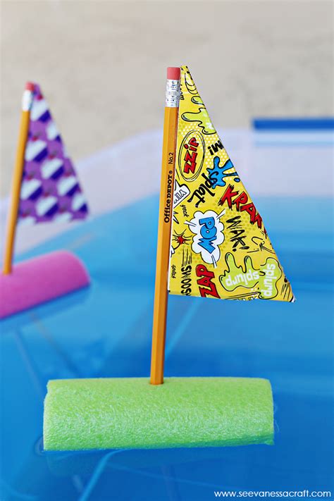 Craft: Pool Noodle Boat Racing Game - See Vanessa Craft