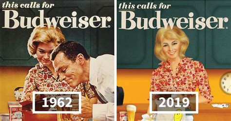 Budweiser Adapts Its Sexist Ads From The 50s And 60s To 2019 | Bored Panda