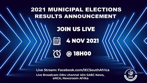 IEC South Africa on Twitter: "2021 MUNICIPAL ELECTIONS RESULTS ANNOUNCEMENT Today, the Electoral ...