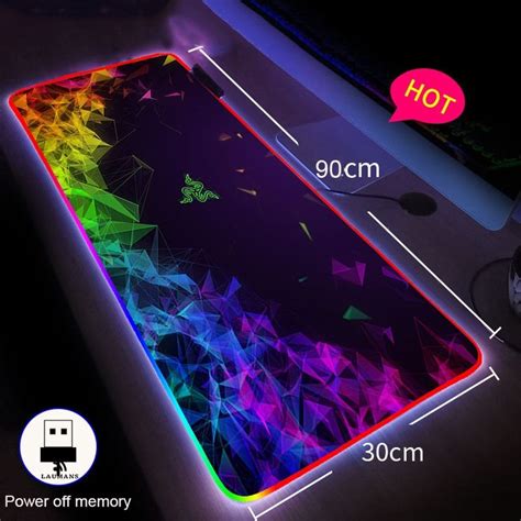 Great for Razer Mouse Pad RGB Gaming Large Led Custom Mousepad Gamer Big Mouse Mat xxl Carpet ...