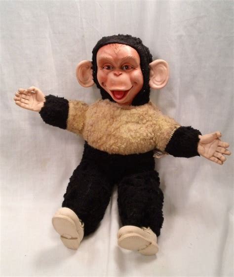 Vintage Stuffed Monkey Toy - Homely Face