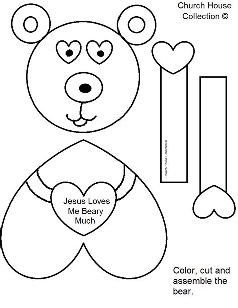 Church House Collection Blog: "Jesus Loves Me Beary Much ... | Sunday school valentines ...