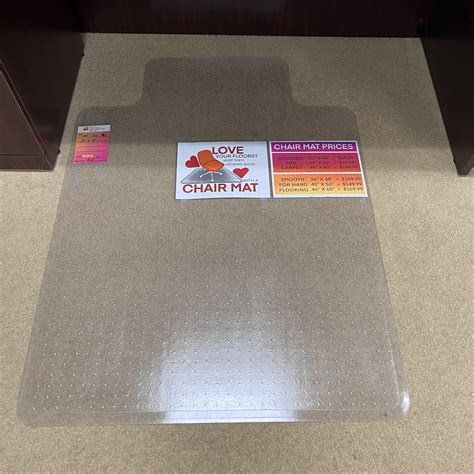 New - Clear Chair Mat - Studded for Carpet, Various Sizes | Office ...