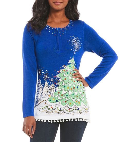 Berek Tree Top Twilight XMas Sweater #Dillards | Sweaters for women, Christmas sweaters for ...