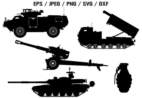 Set of Heavy Military Artillery Weapons Graphic by terrabismail ...