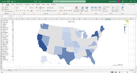 Geographical heat map: Excel vs eSpatial - eSpatial