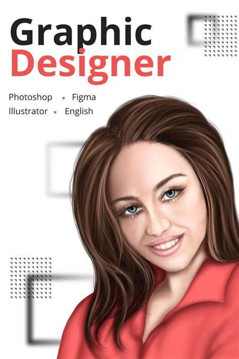 a woman with long brown hair and blue eyes is featured in the cover of graphic designer