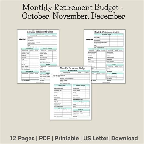 Monthly Retirement Budget, Retirement Budget, Retirement Planning ...