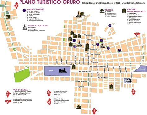 Oruro Tourist Map - Oruro Bolivia • mappery