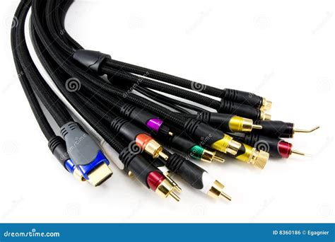 Many Different Audio & Video Cables Royalty Free Stock Image - Image: 8360186