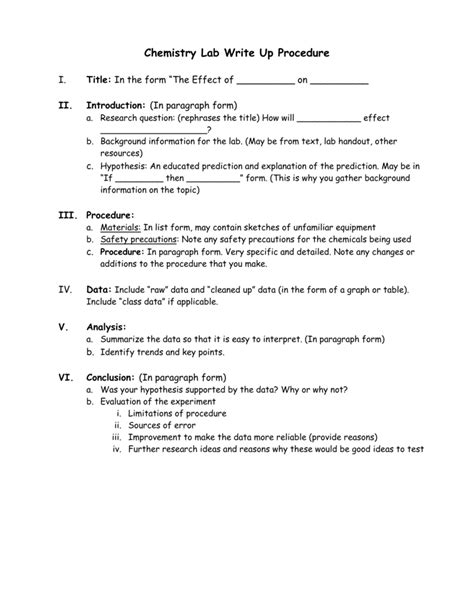 😊 How to write a lab procedure. How to Write an Example Lab Report. 2019-01-23