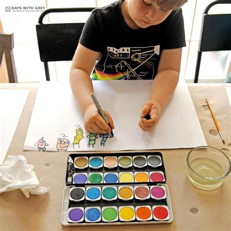 Watercolor Painting for Kids - Days With Grey