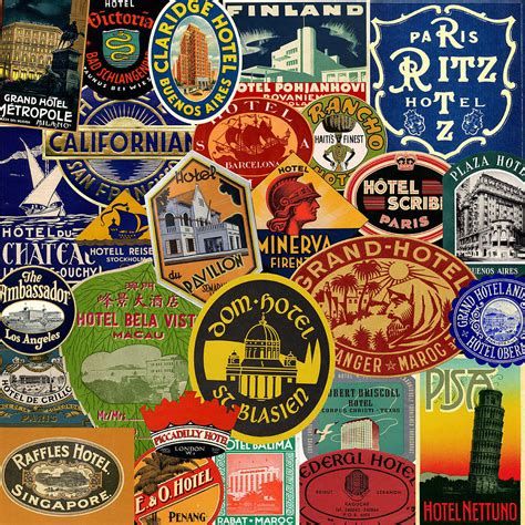 Vintage Luggage Labels 2 Photograph by Andrew Fare - Pixels