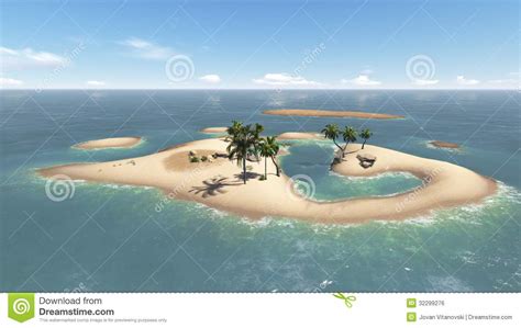 Paradise Island stock illustration. Illustration of palm - 32299276