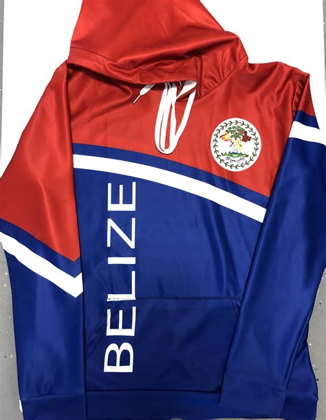 Belize Flag Jersey Hooded Jackets in 2021 | Mens sweatshirts ...