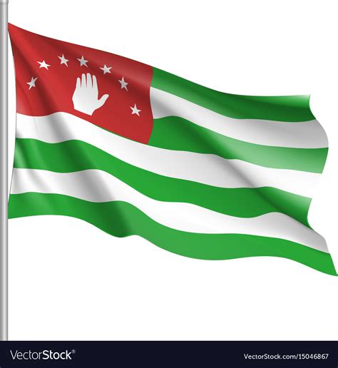 Flag of republic of abkhazia Royalty Free Vector Image