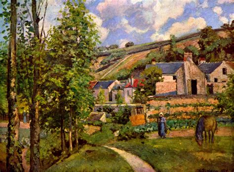 The Hermitage at Pontoise by Camille Pissarro (France) | Pinturas impresionistas, Impresionismo ...