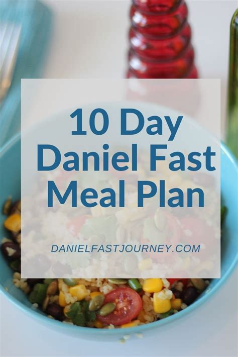 Printable Daniel Fast Meal Plan