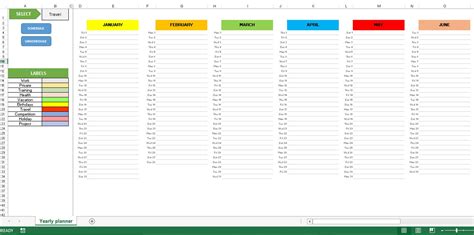 2023 YEARLY SCHEDULE EXCEL Template Yearly Digital Planner - Etsy