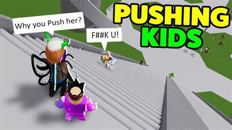 Roblox Ragdoll Engine But.. I Decided To Push Kids Down The Stairs - Funny Moments