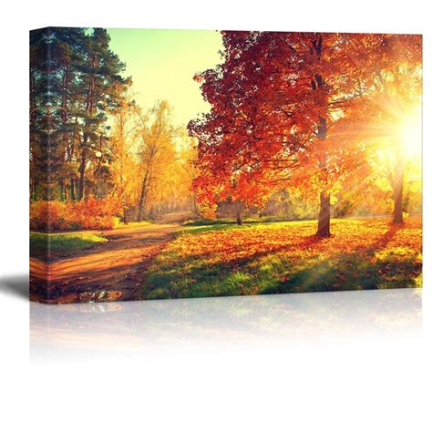 Wall26 Autumn Scene Fall - Canvas Art Wall Decor - 32" x 48" - Walmart ...