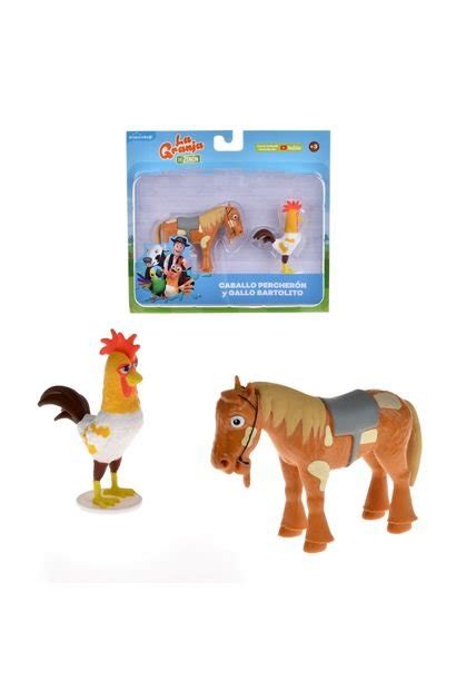 Pack 2 Figuras La Granja De Zenon - Caballo Percheron Y Gall La Granja ...