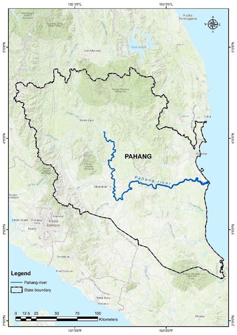 The physical map of Pahang | Download Scientific Diagram