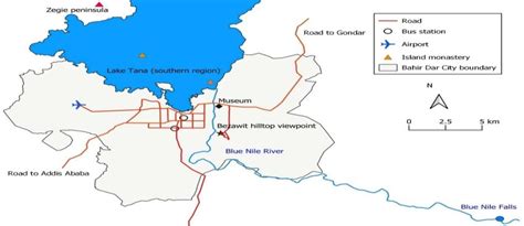 Map of Bahir Dar City and its hinterlands | Download Scientific Diagram