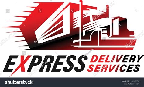 Truck Express Delivery Logo Fast Truck Stock Vector (Royalty Free ...