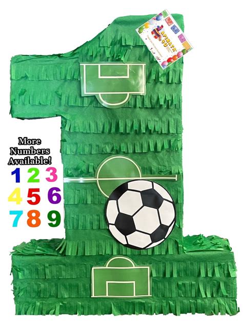 Sale 20'' Tall Green Number One Pinata Soccer Theme - Etsy