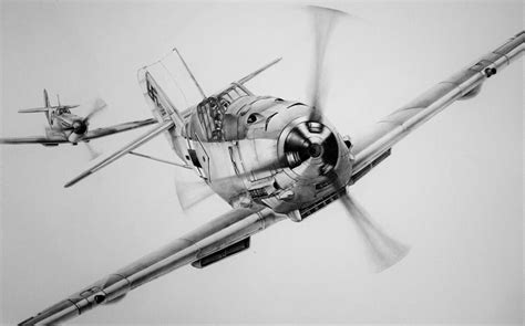 Von Werra Drawing by James Baldwin Aviation Art